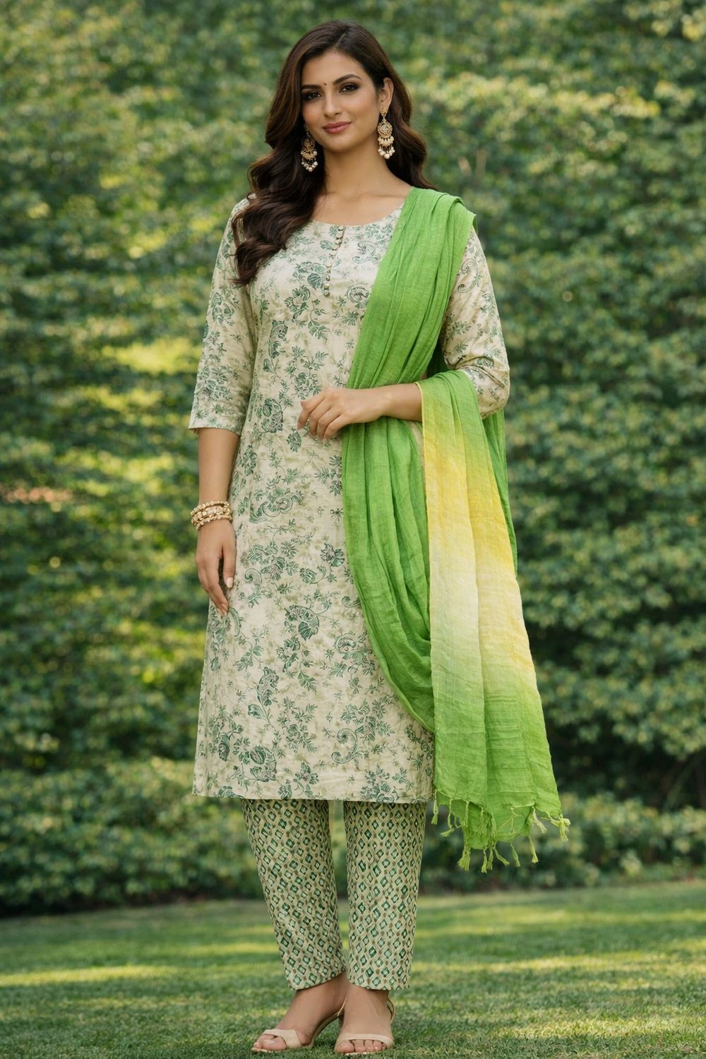 Straight salwaar suit set