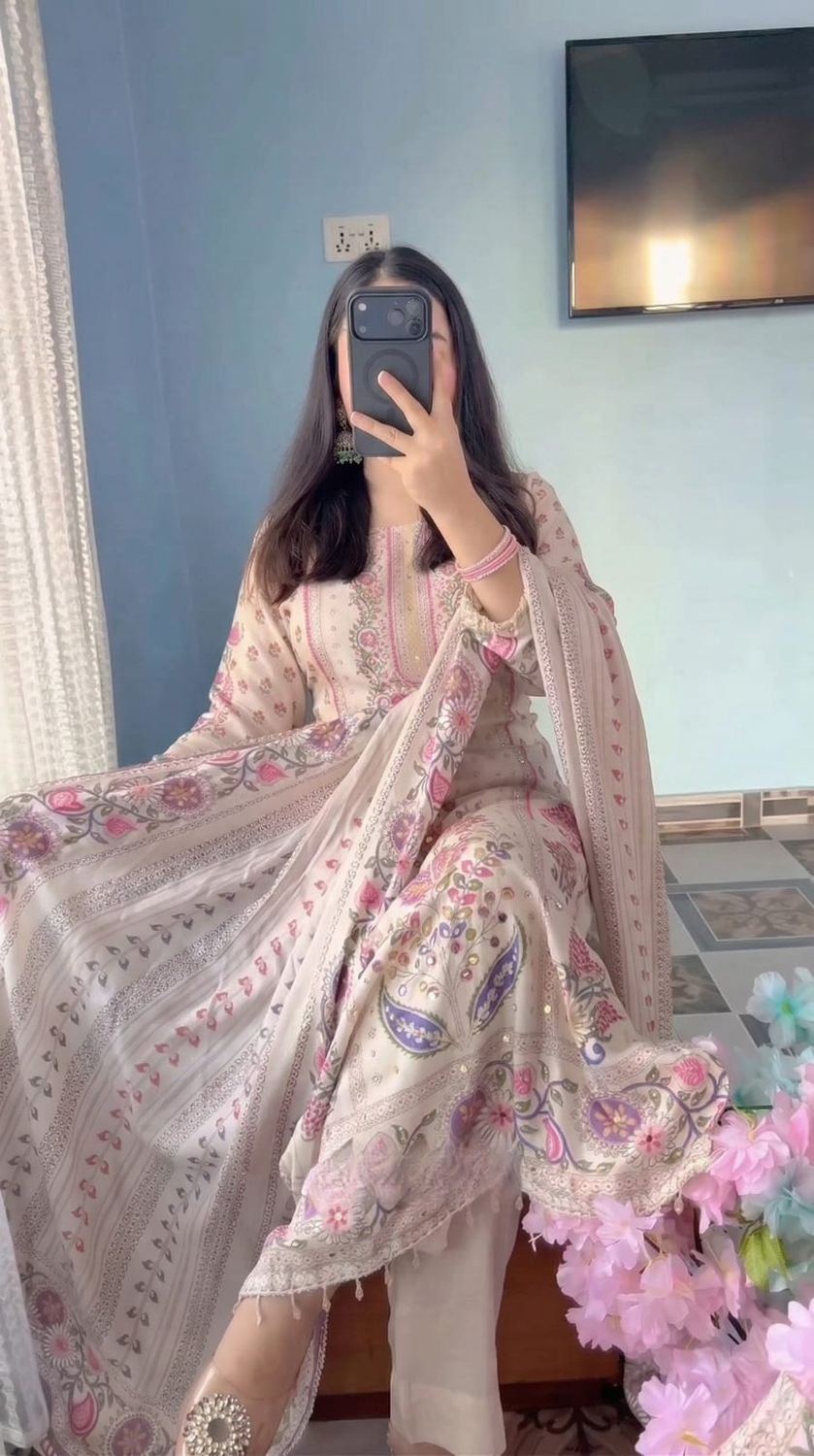 Straight salwaar suit set