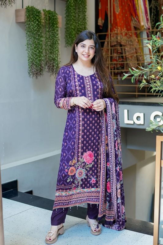 Straight salwaar suit set