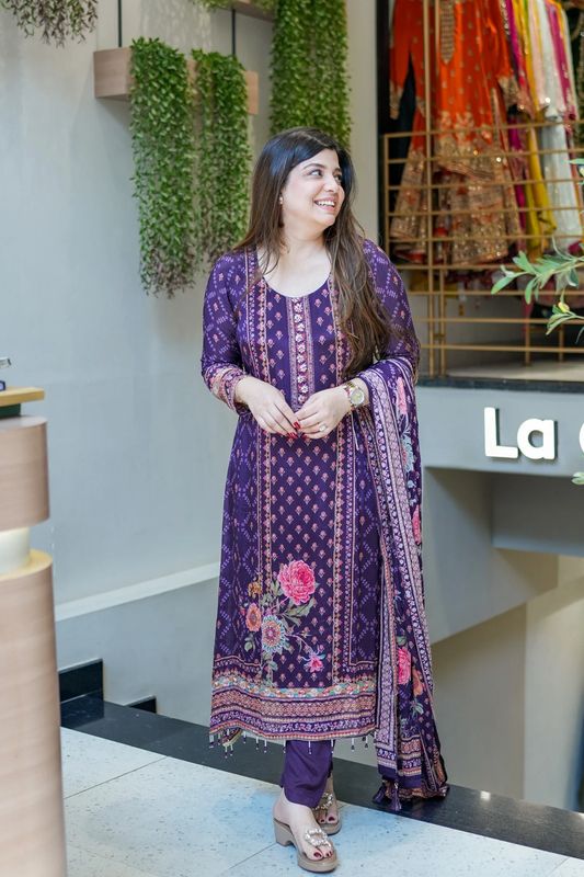 Straight salwaar suit set
