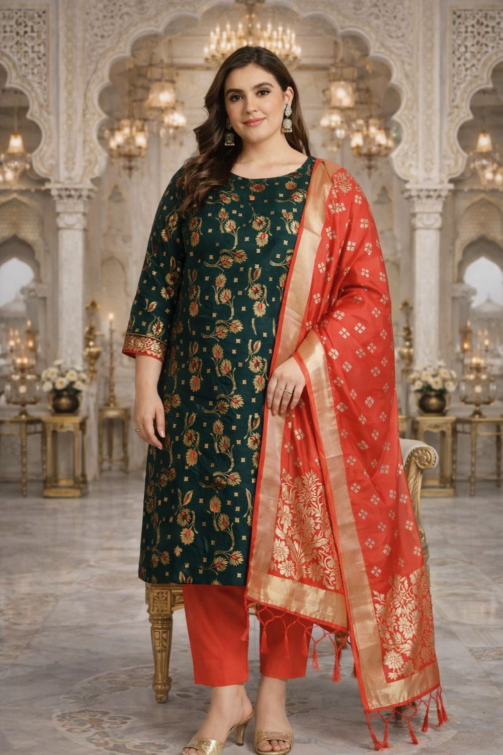 Straight salwaar suit set