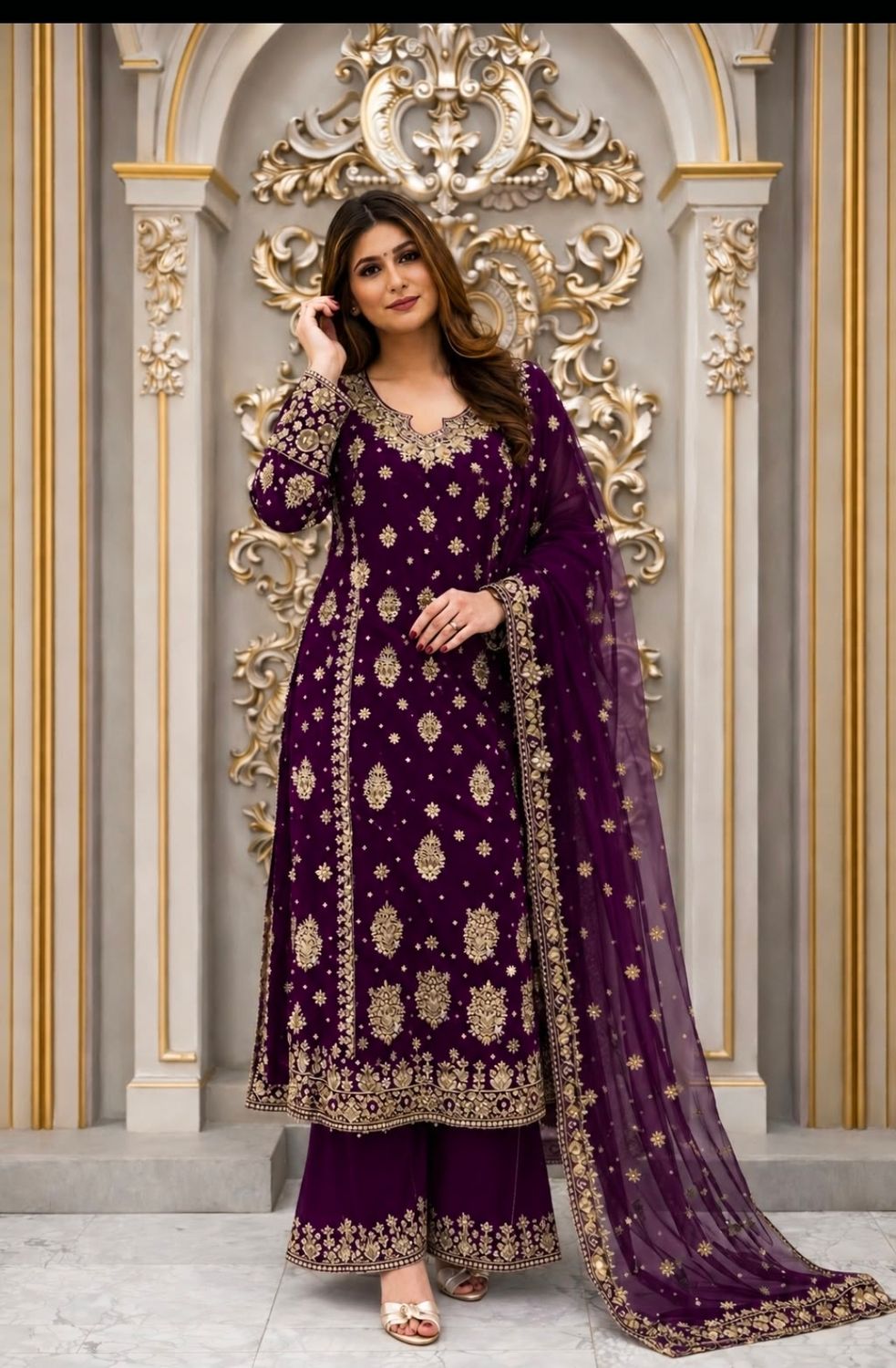 Straight salwaar/palazzo set
