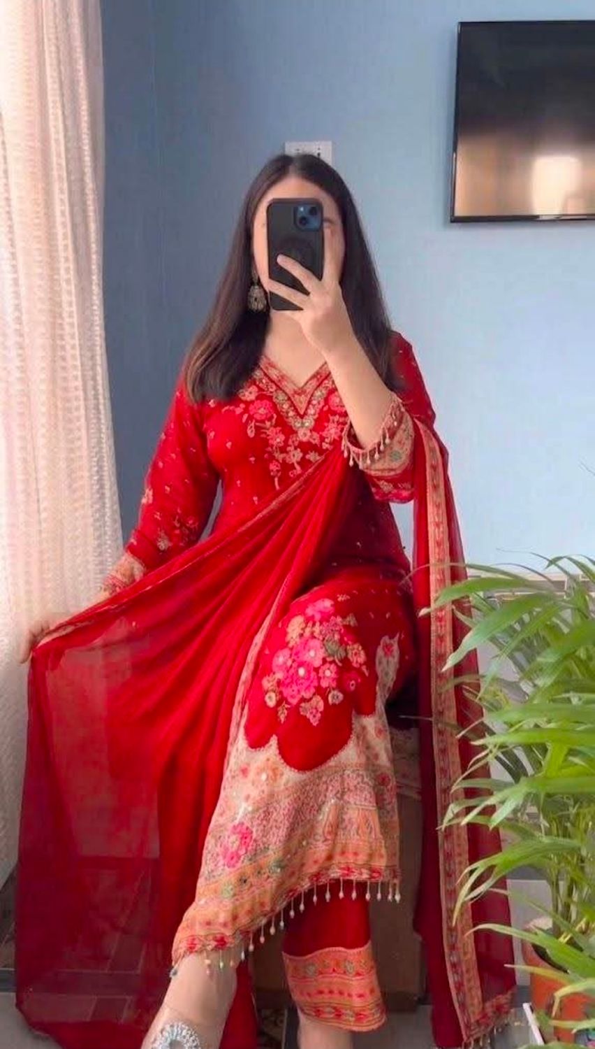 Straight salwaar suit set