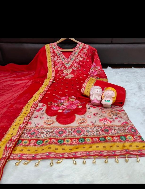 Straight salwaar suit set