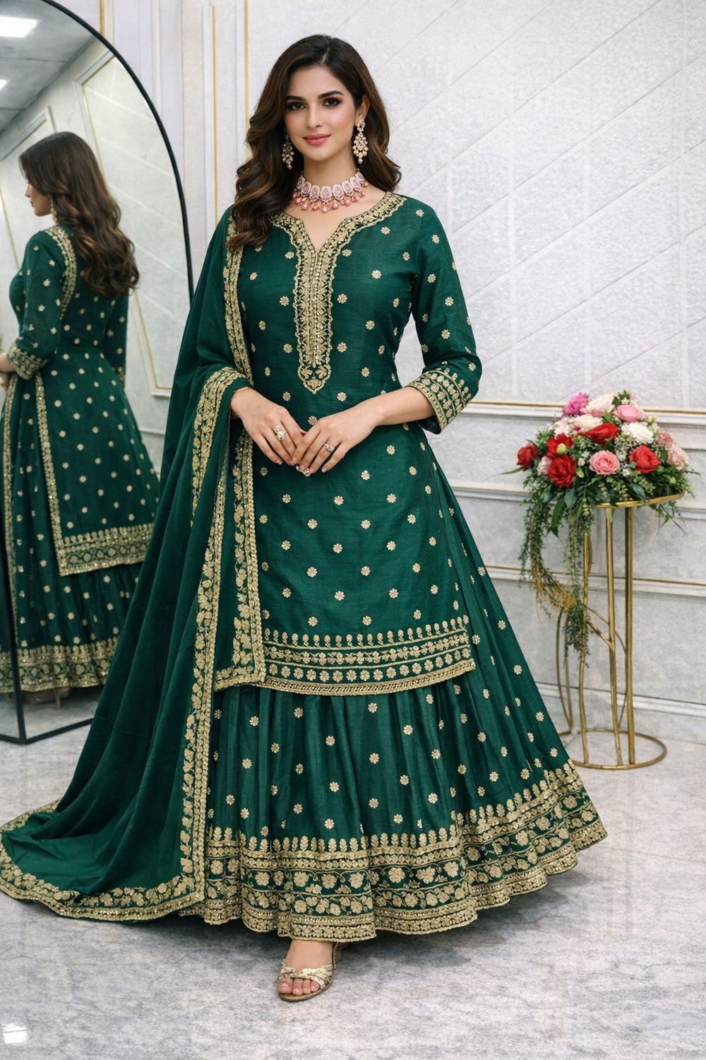 Long Top Lahenga  set