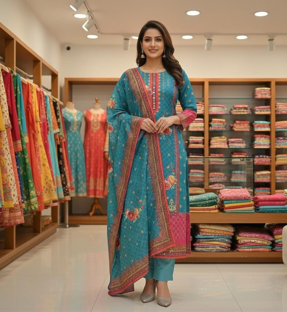 Straight salwaar suit set