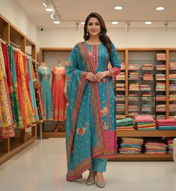 Straight salwaar suit set