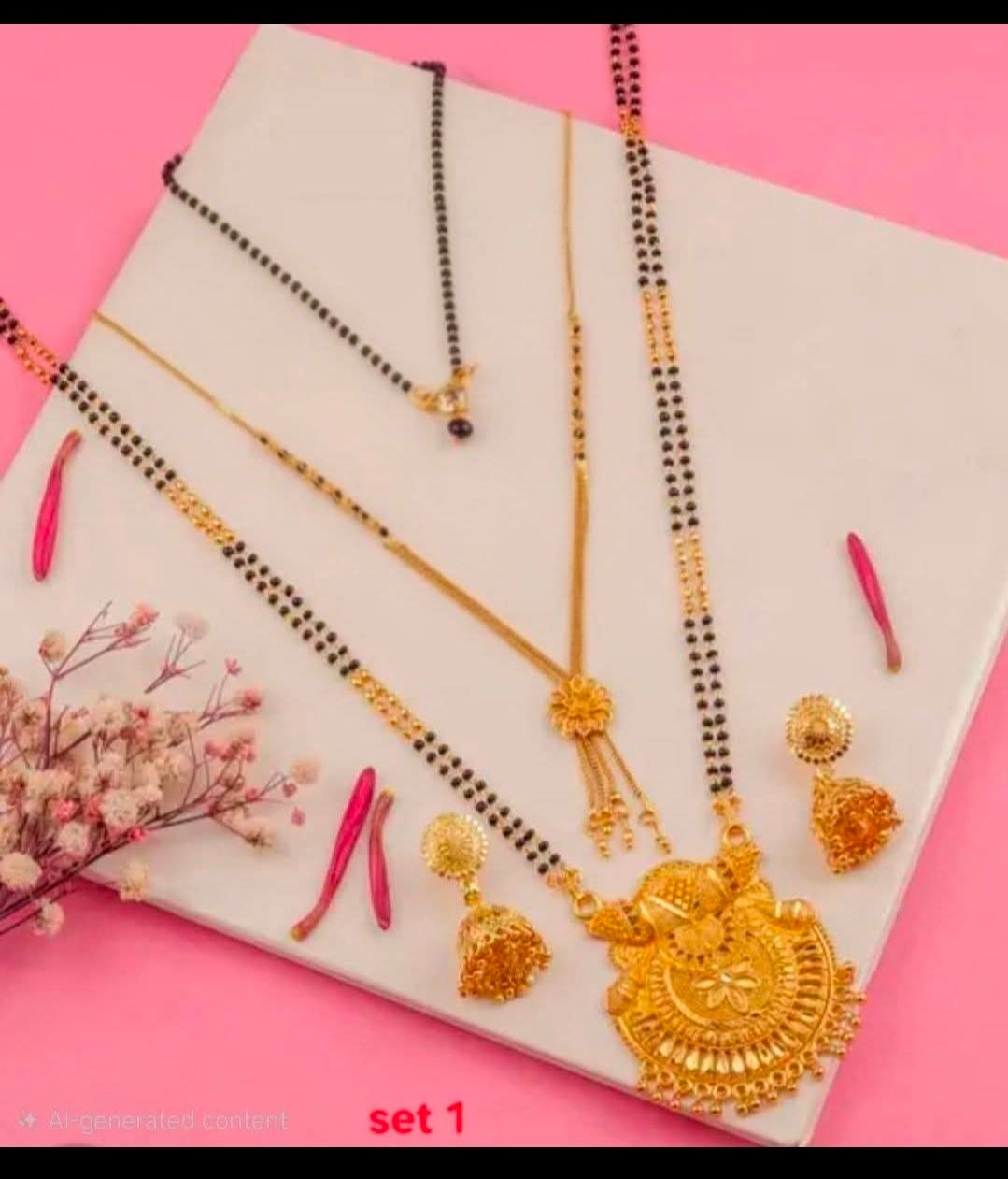 Gold necklace  set combo