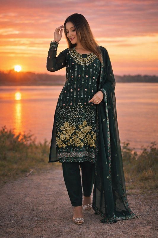 Straight salwaar set