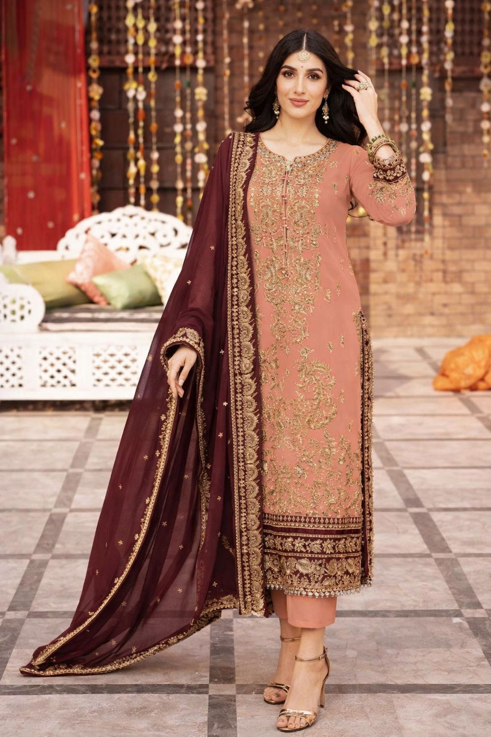 Designer Straight salwaar set