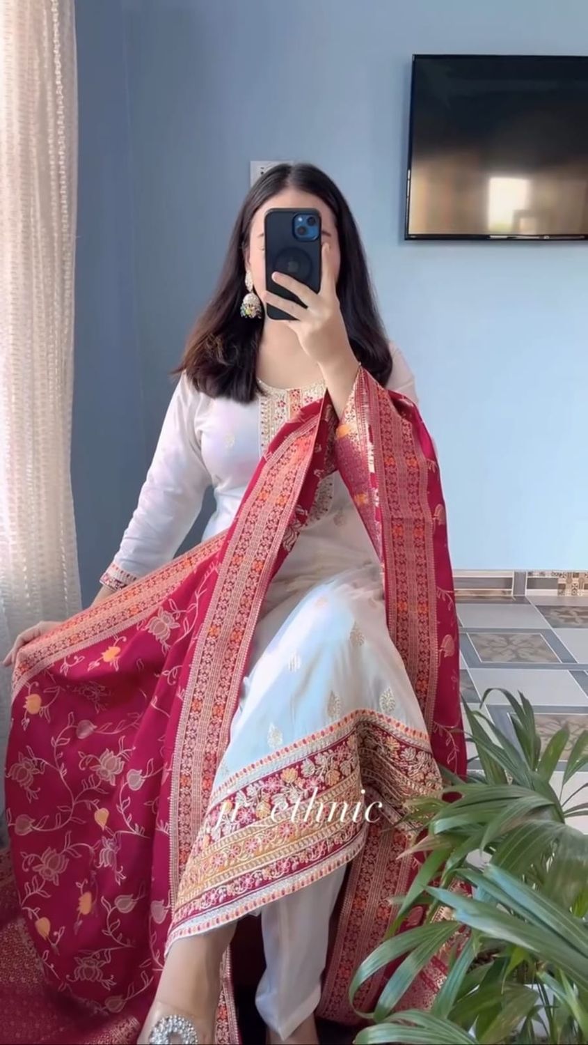 Straight salwaar suit