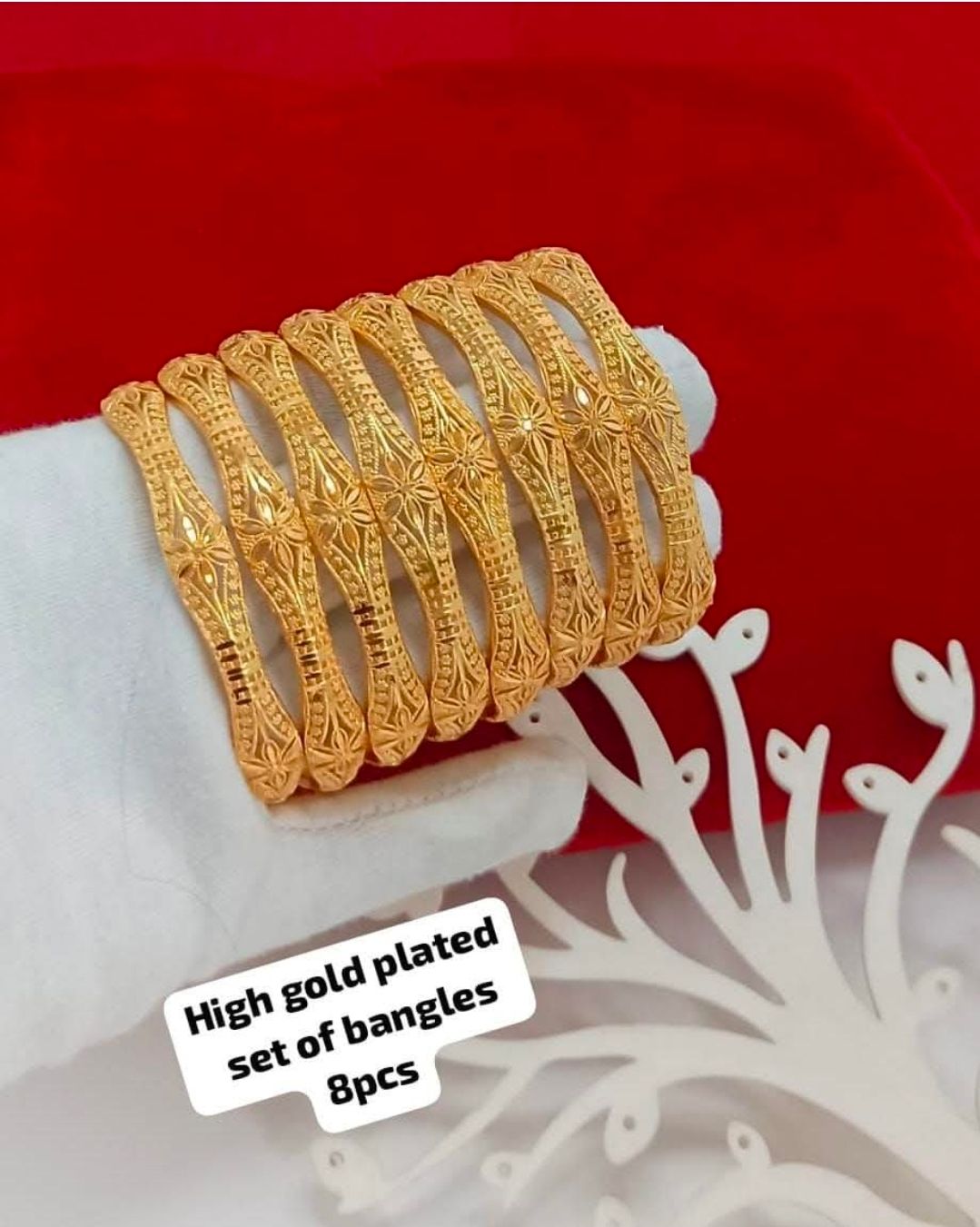 Gold plates bangles