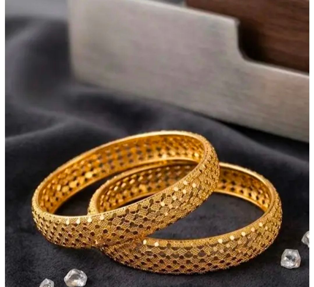 Gold plates bangles