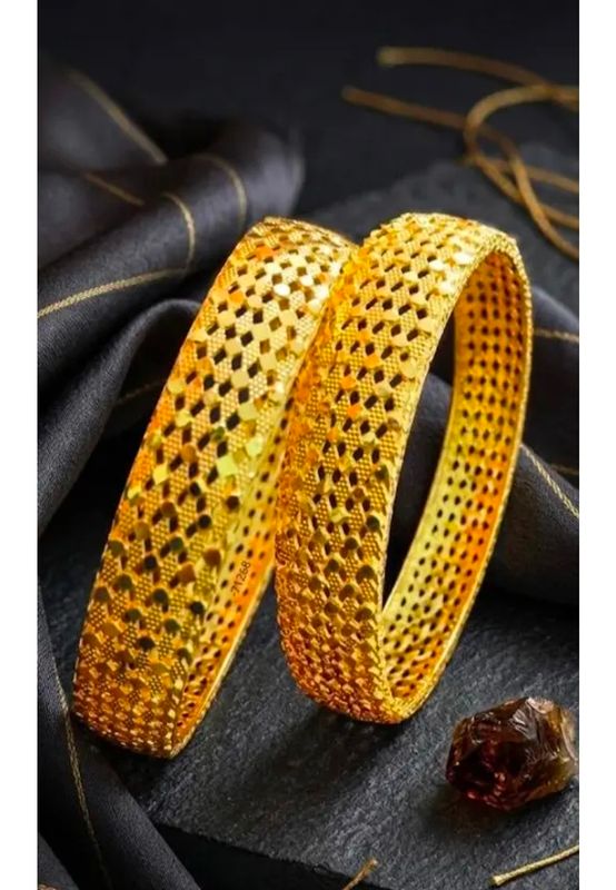 Gold plates bangles