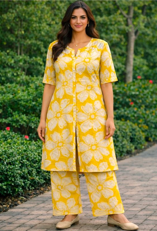 Kurti plazzo set