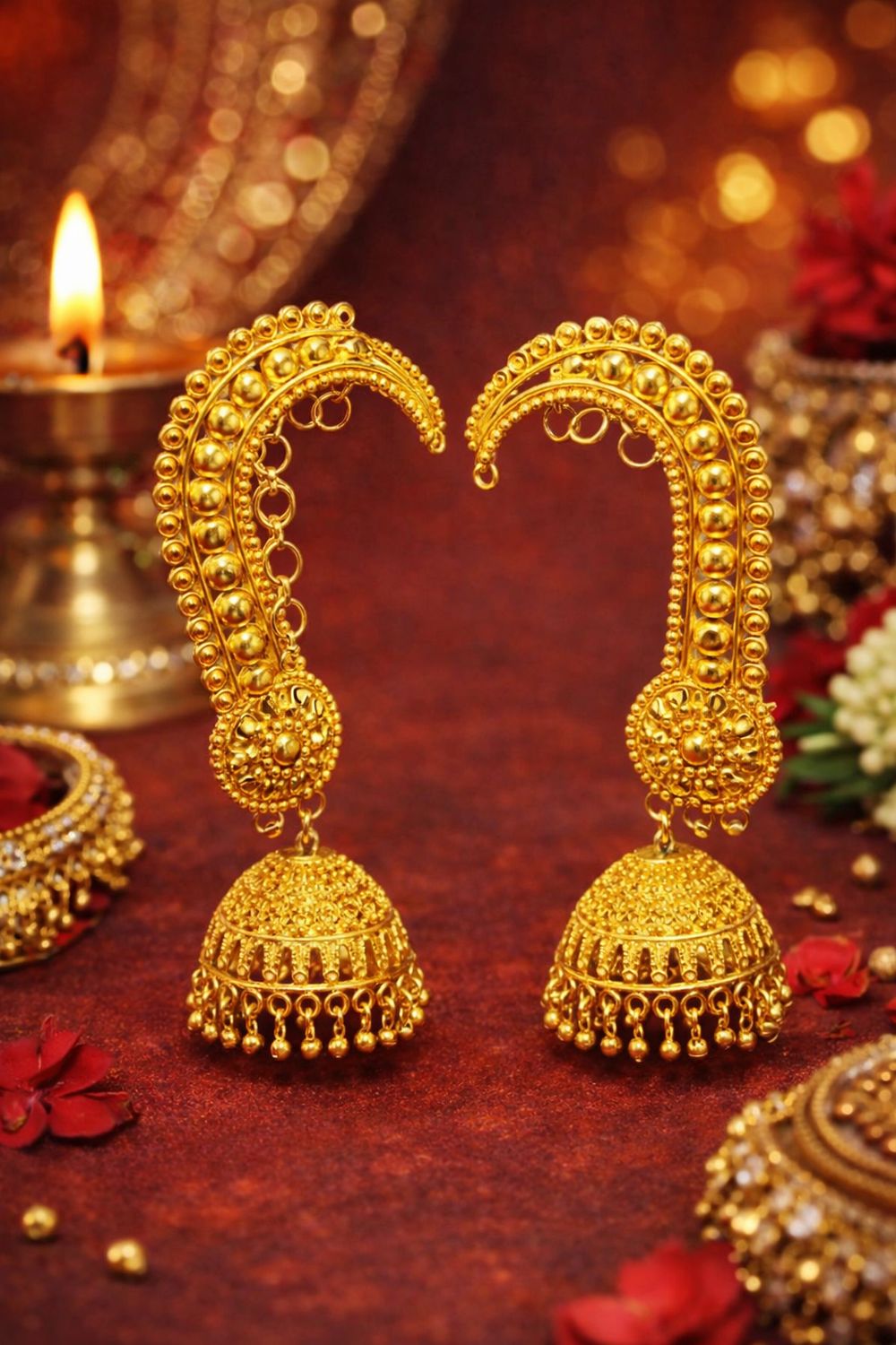 Cuff jhumka earring
