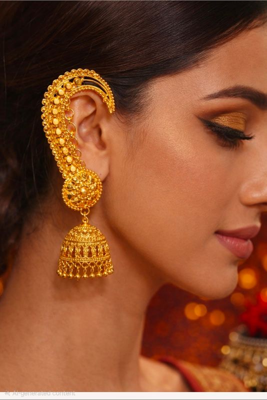 Cuff jhumka earring