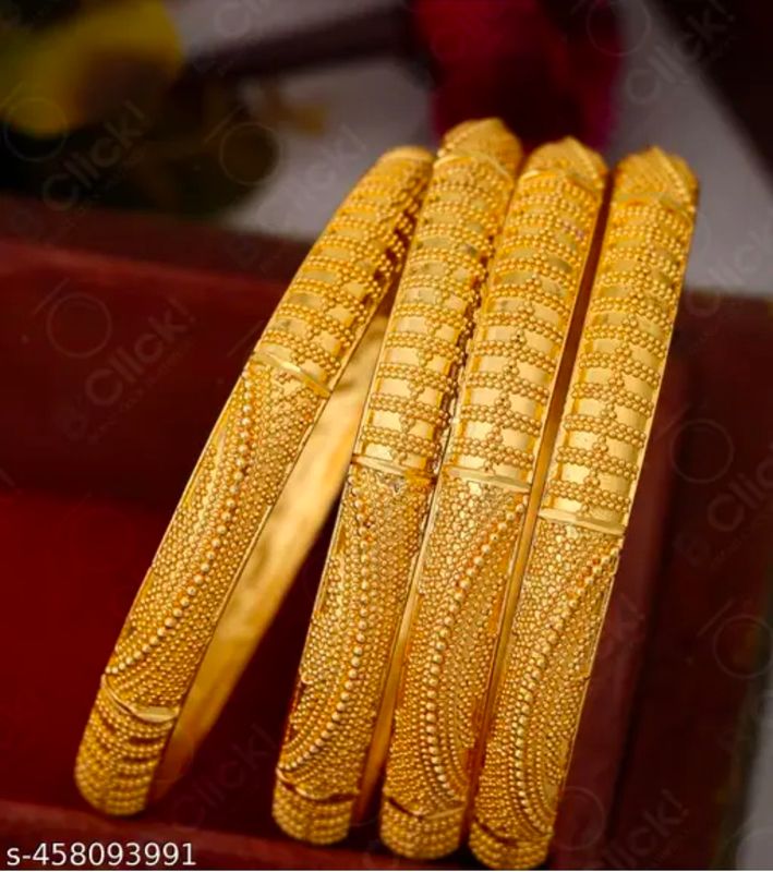 Gold plates bangles