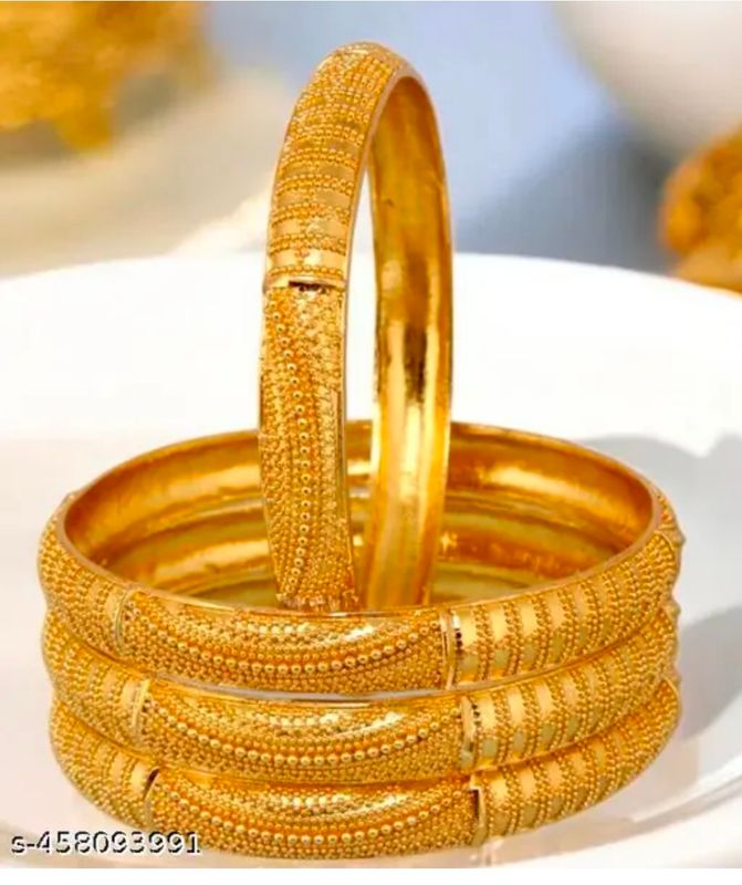 Gold plates bangles