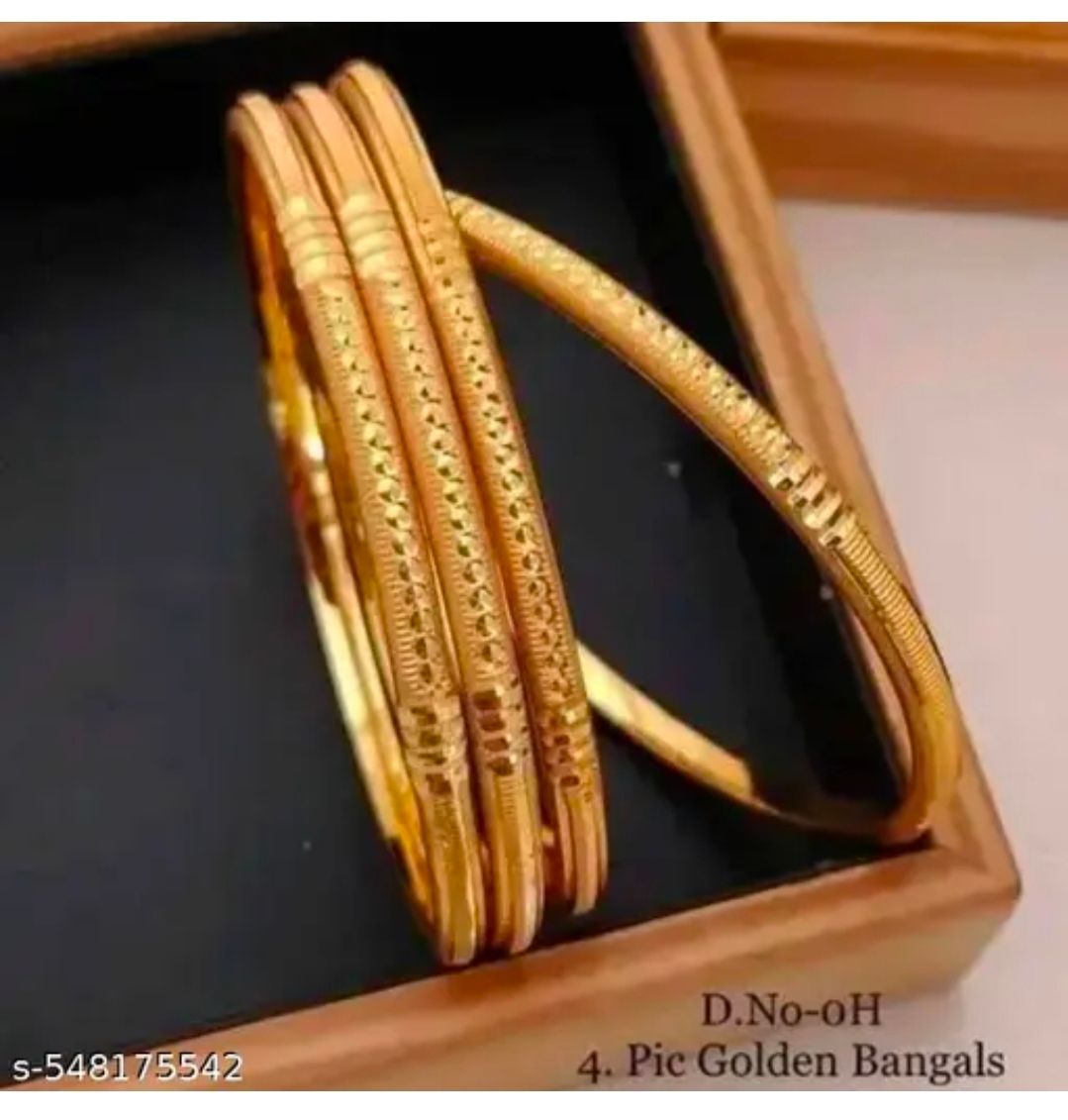 Gold plates bangles