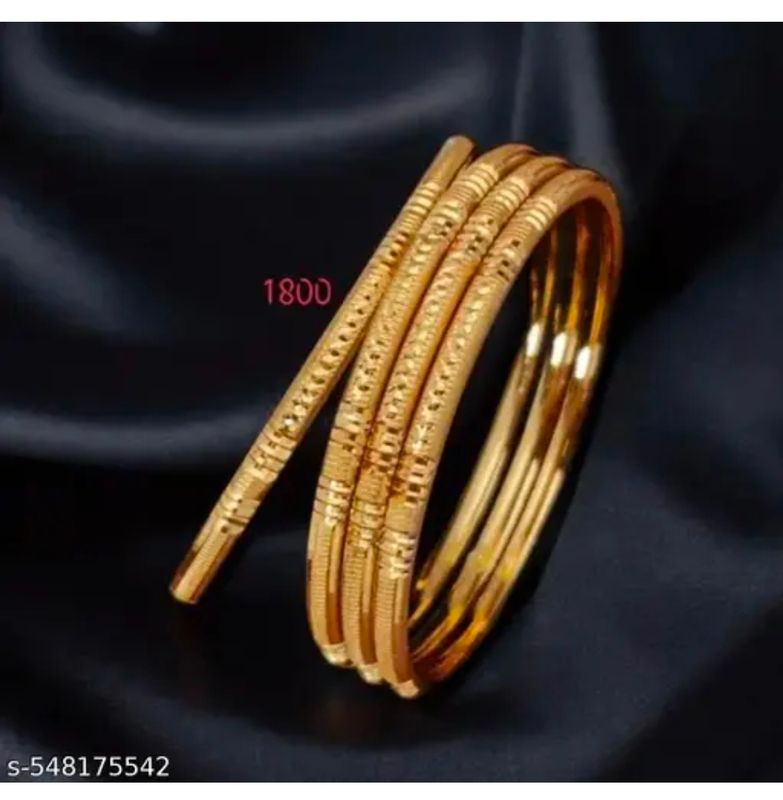 Gold plates bangles