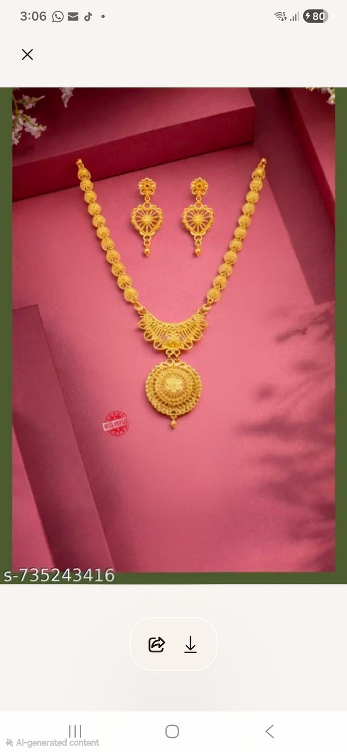 Gold necklace  set combo