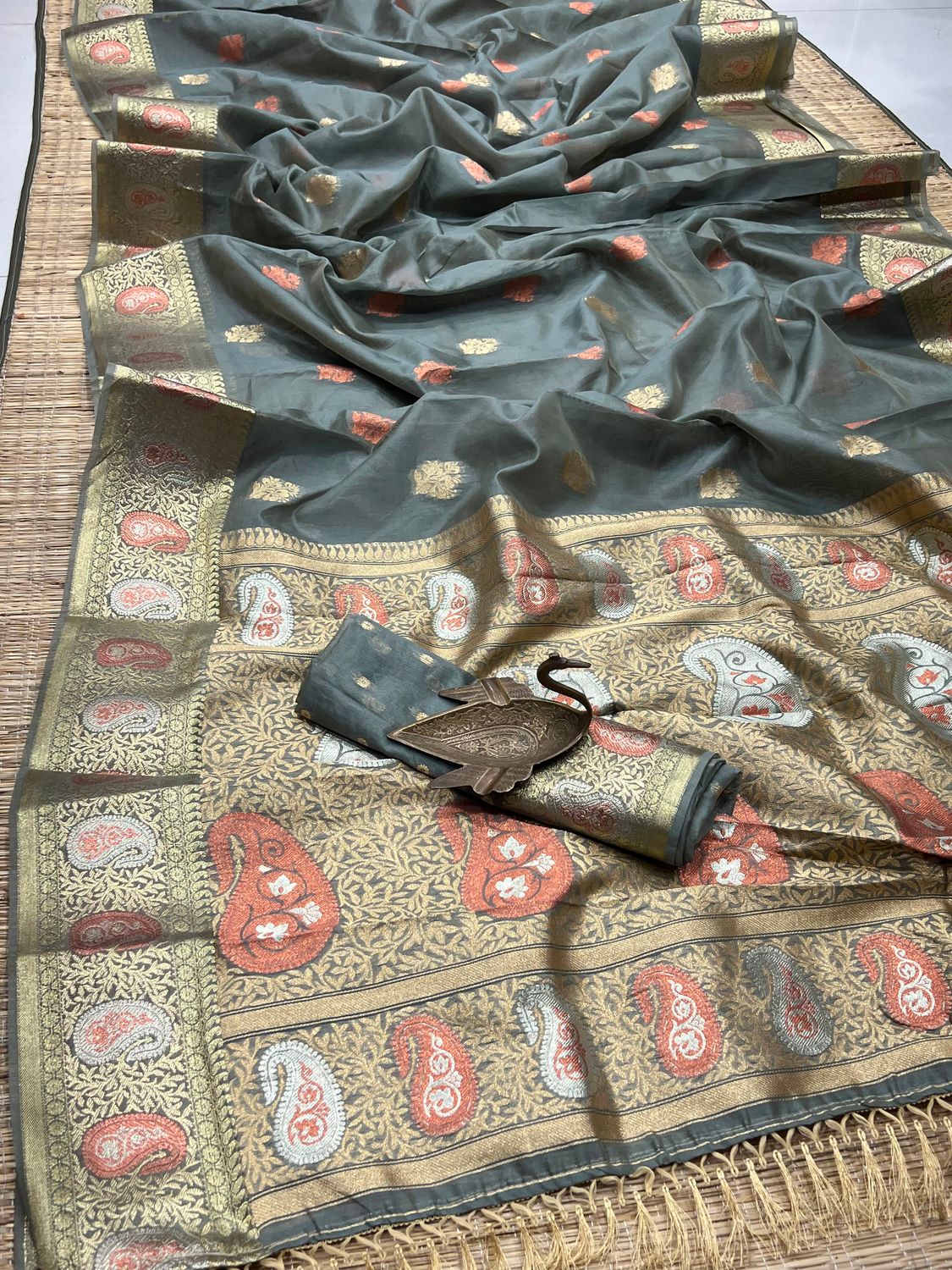 Organza silk saree
