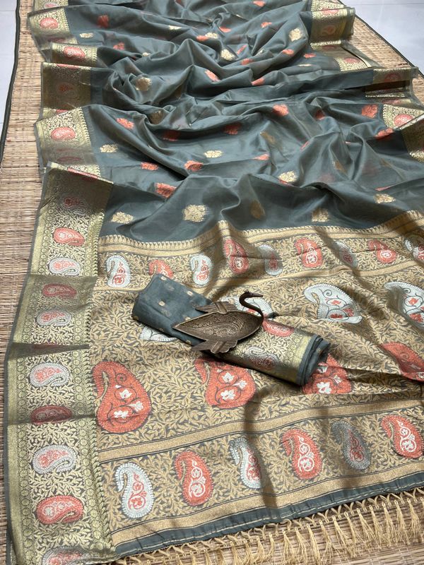 Organza silk saree