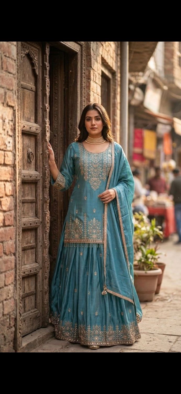 Long Top Lahenga  set