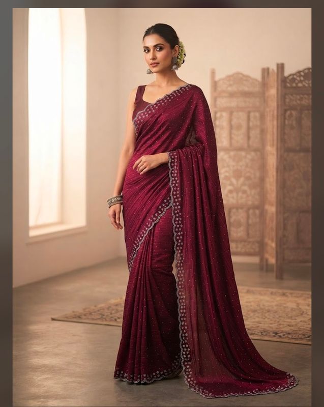 Crystal work Sarees