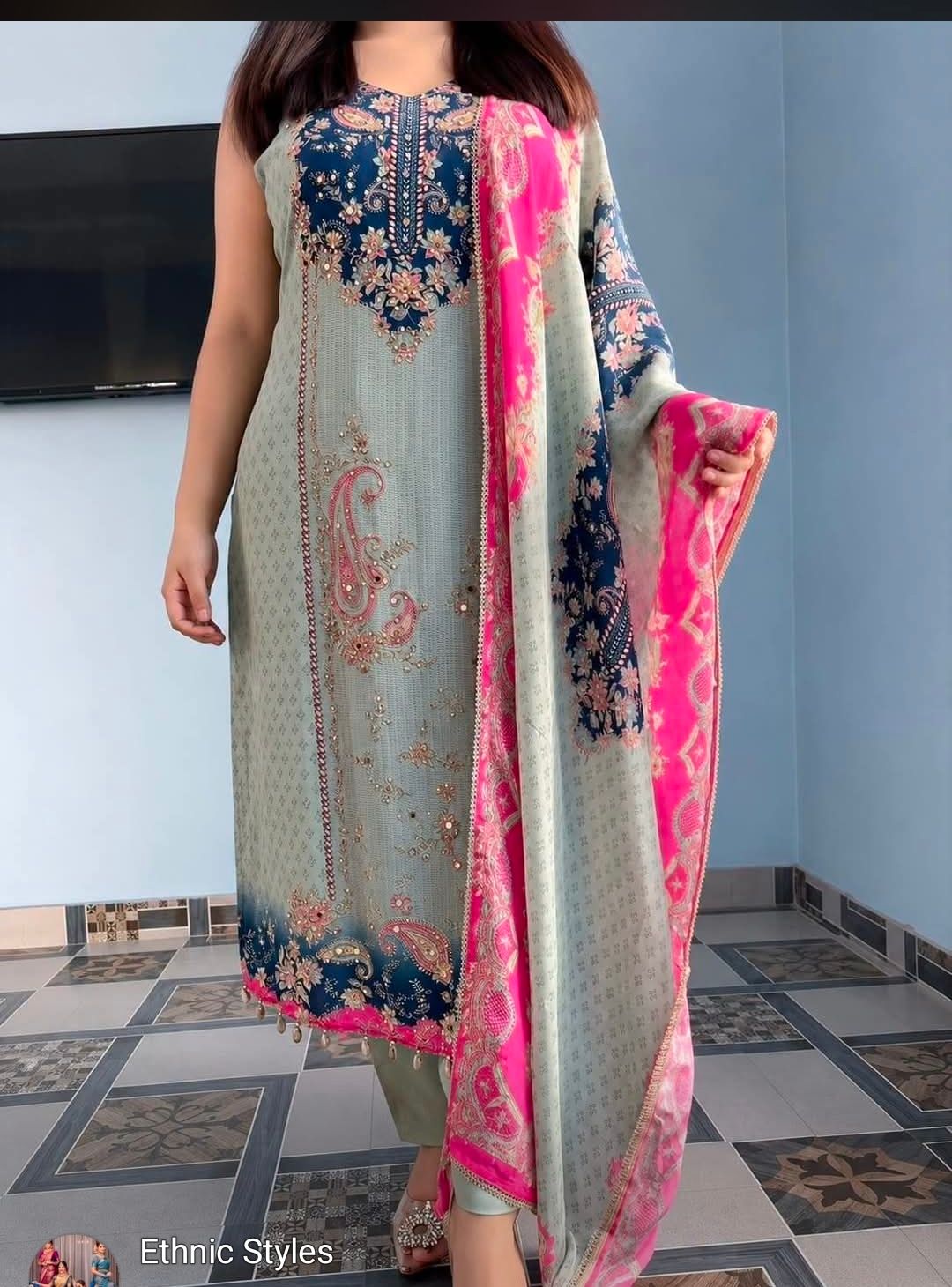 Straight salwaar set