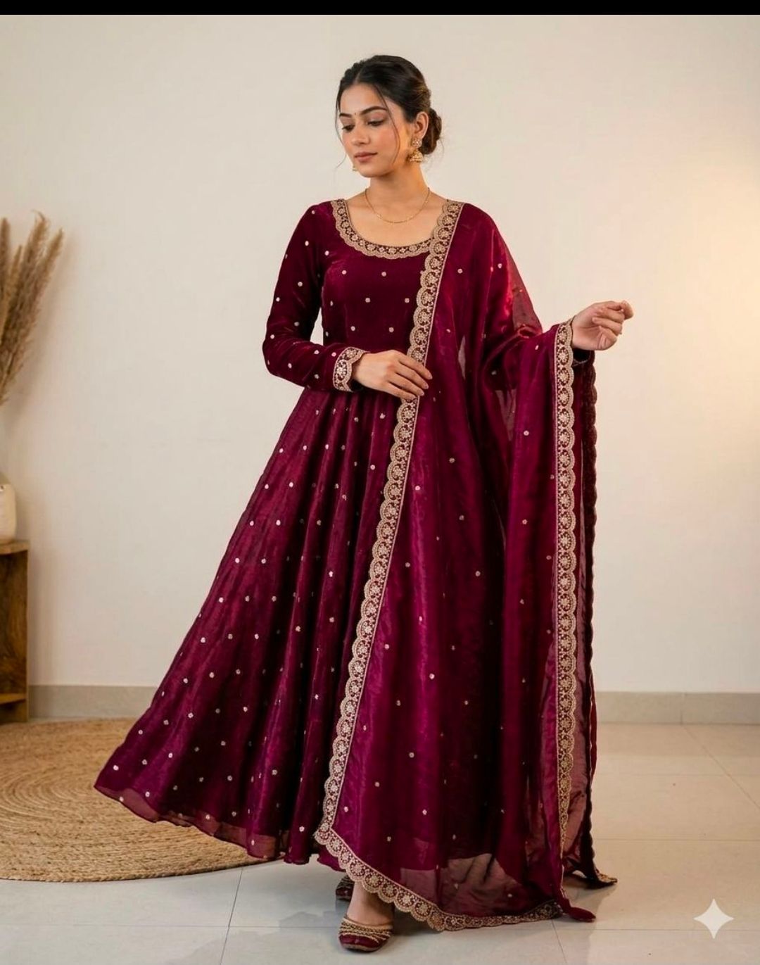 Gown with duppata