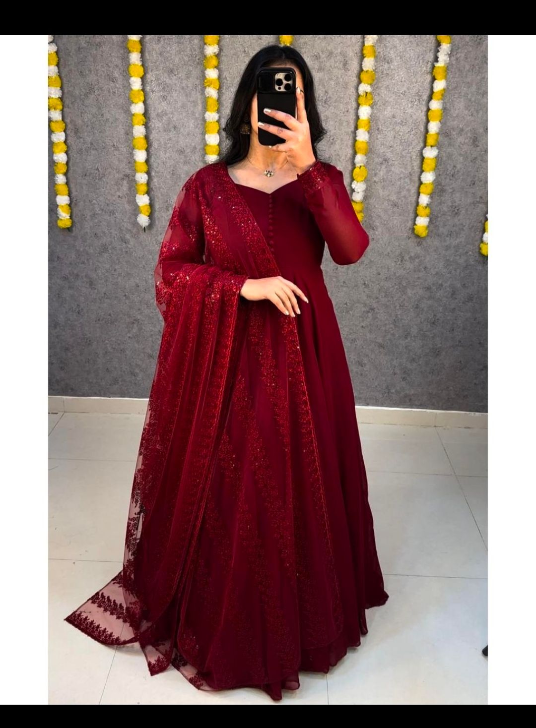 Gown with duppata