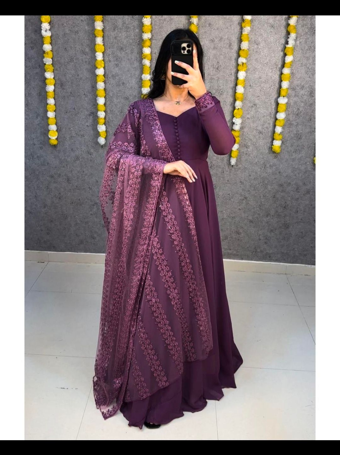 Gown with duppata