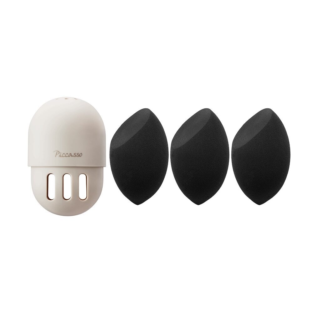 Piccasso Black marshmallow makeup sponge 3p &case