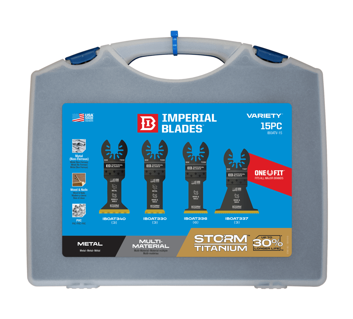 IMPERIAL BLADES Oscillating Blade Metal/Wood Variety 15 Pack