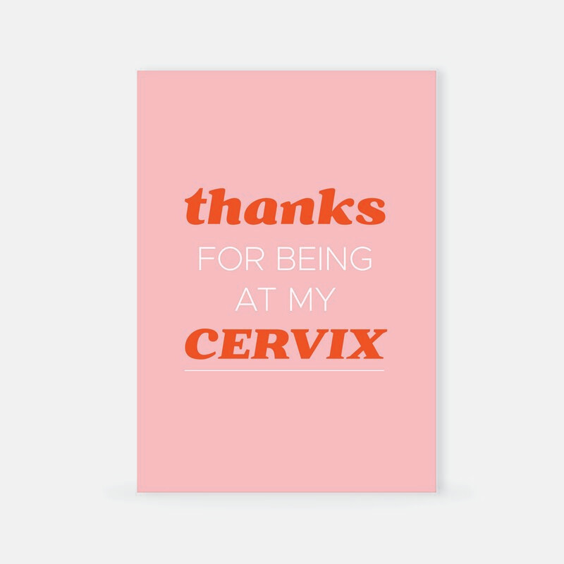 At my cervix