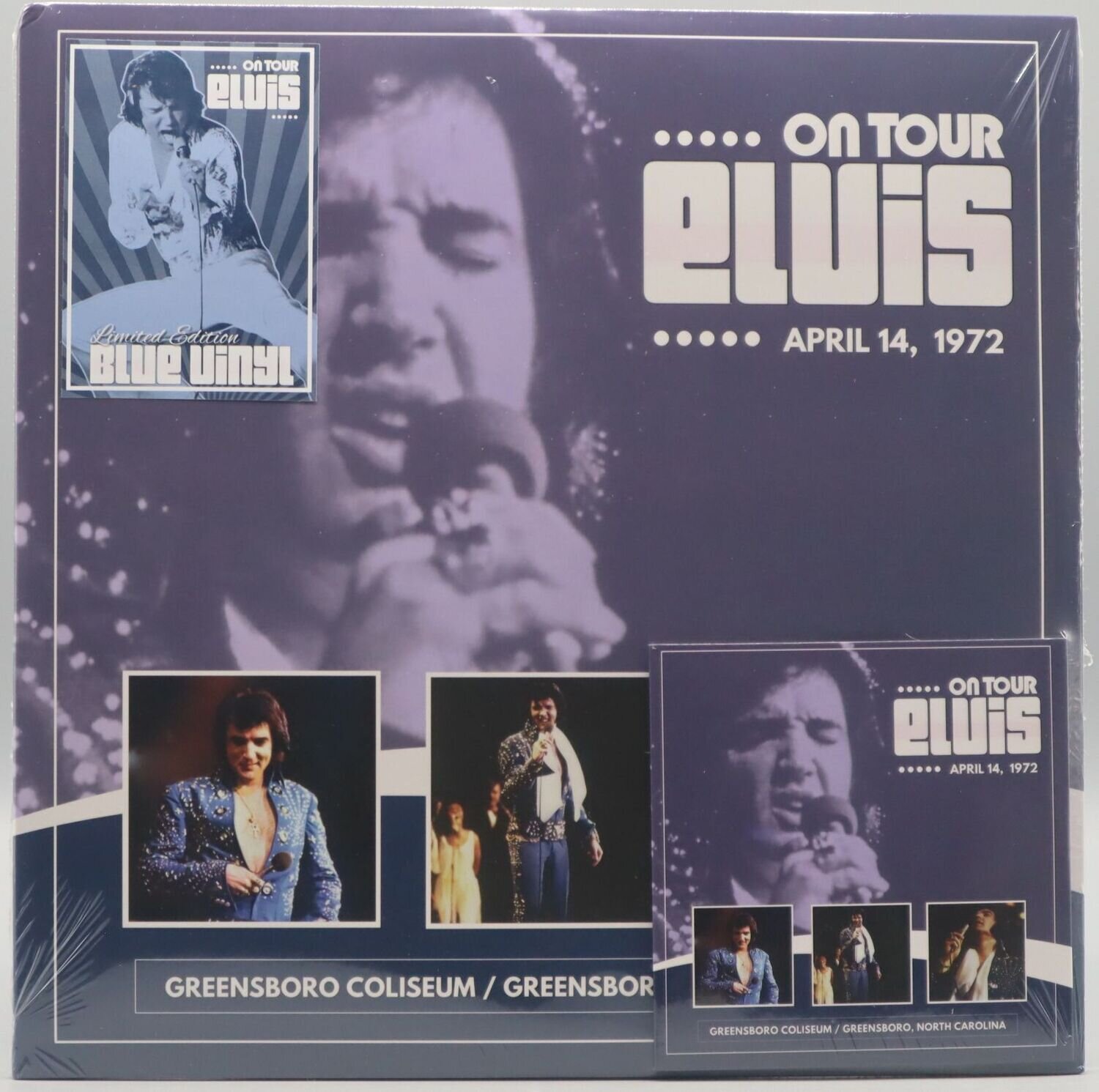 Elvis On Tour April 14th 1972 Greensboro Coliseum Blue VInyl
