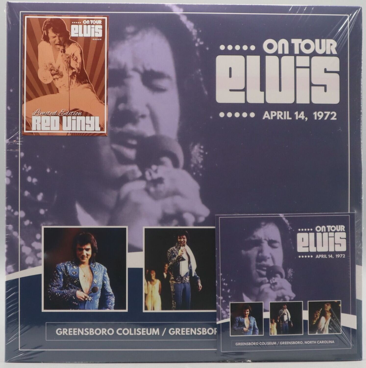 Elvis On Tour April 14th 1972 Greensboro Coliseum Red Vinyl