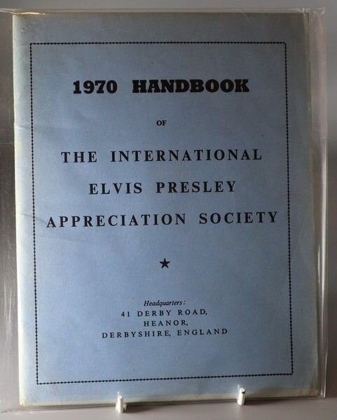 1970 Handbook of The International Elvis Presley Appreciation Society