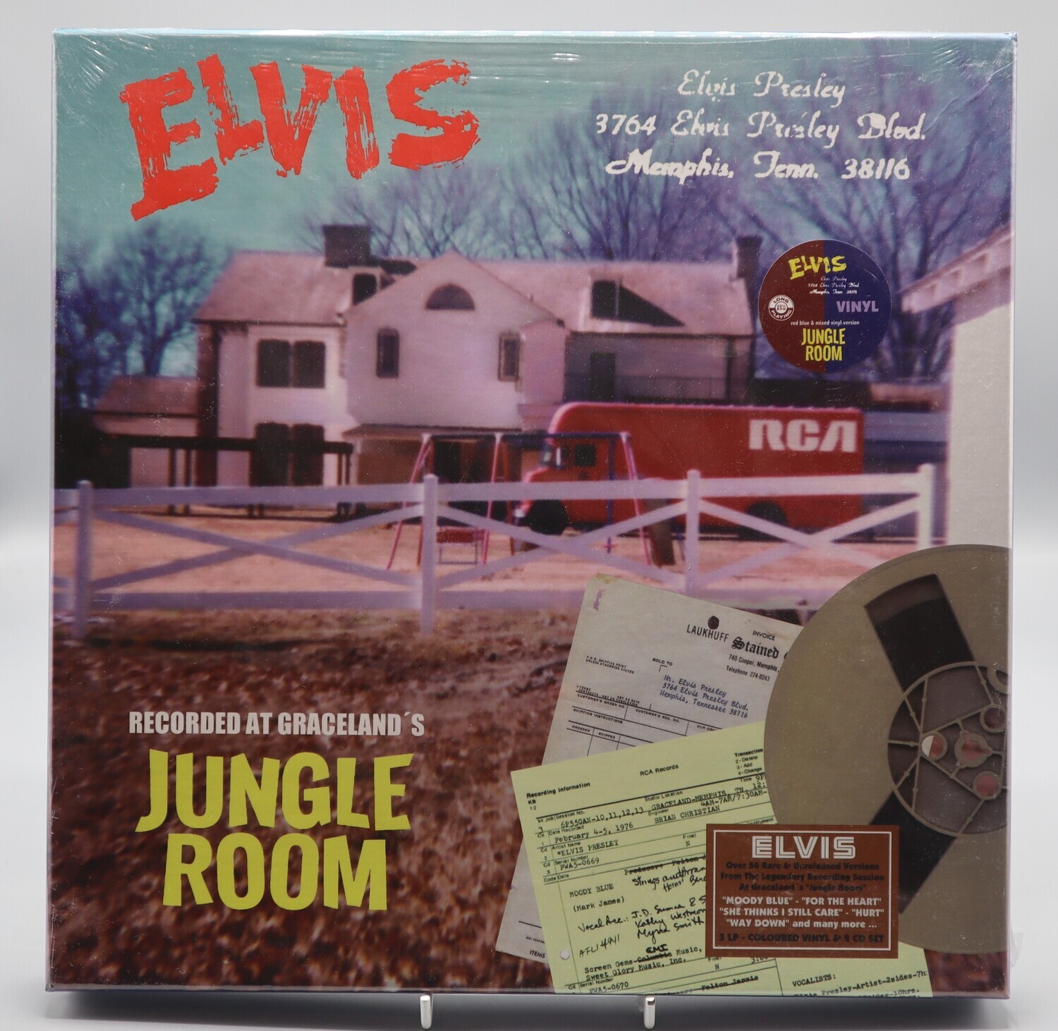 Elvis Recorded At Graceland Jungle Room ( 3LP red blue and mixed vinyl coloured / 2cd Set)
