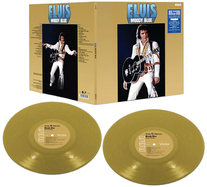 Elvis: Moody Blue Gold Sparkle Edition 2-LP Vinyl Record FTD