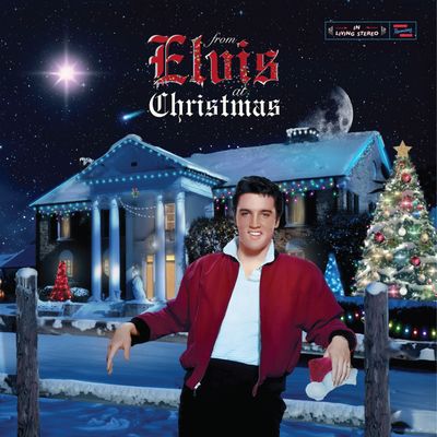 FROM ELVIS AT CHRISTMAS -  Crystal Clear 180g Vinyl with white splatter &amp; Glitter