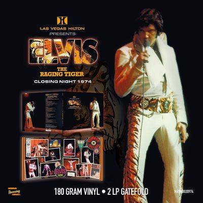 ‘LAS VEGAS – ‘THE RAGING TIGER’ CLOSING NIGHT 1974’  -Black Vinyl