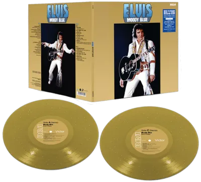 Elvis: Moody Blue Gold Sparkle Edition 2-LP Vinyl Record FTD