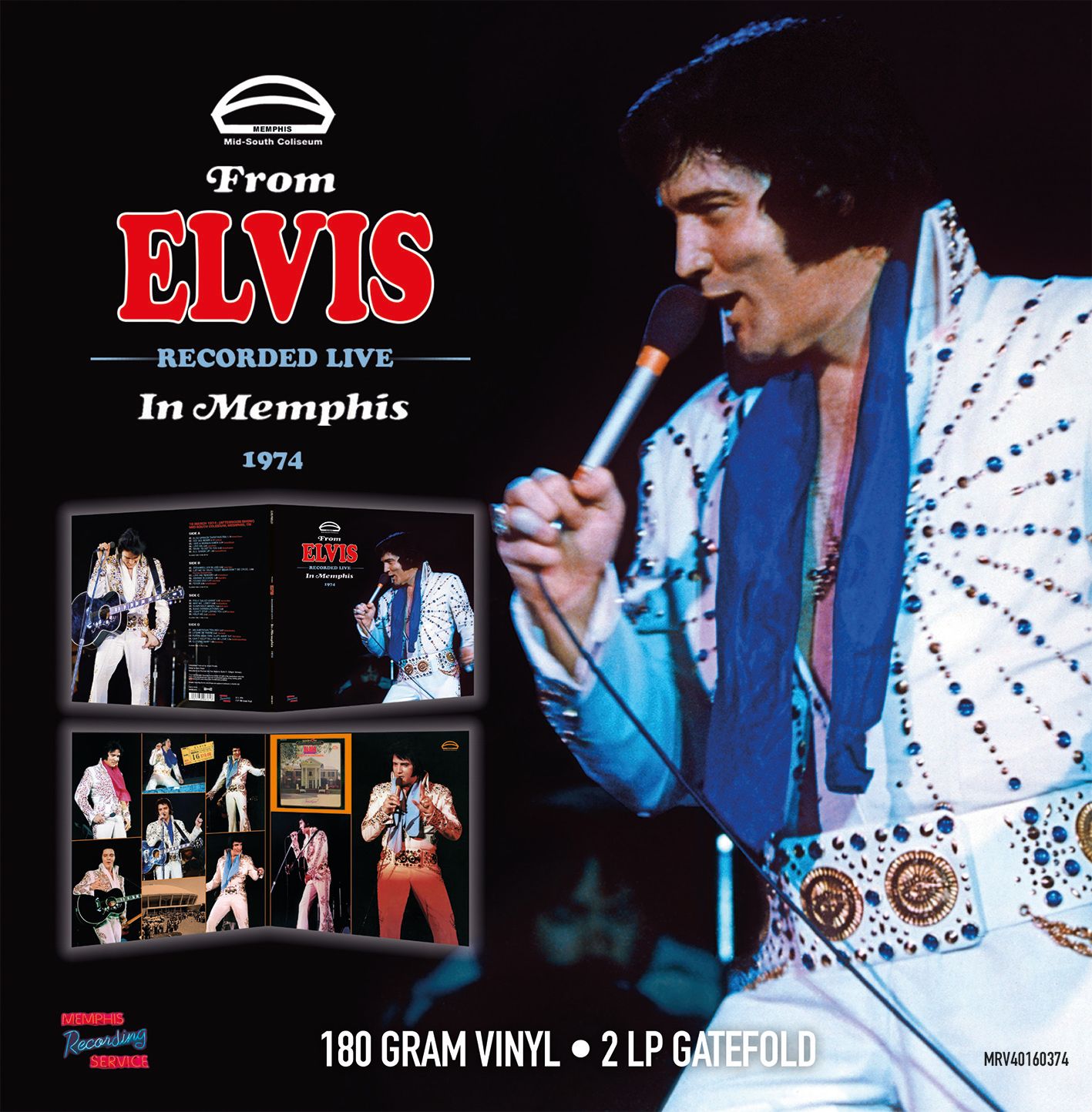 From Elvis recorded live in Memphis 1974 -black vinyl lp