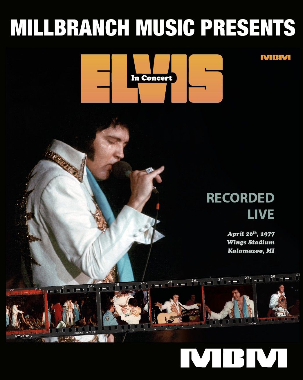 'Elvis In Concert – Kalamazoo 1977" - BLACK VINYL