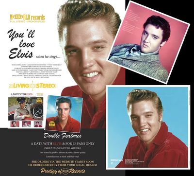 Elvis Double Features A Date With Elvis &amp; For LP Fans Only BLACK Vinyl  -2LP