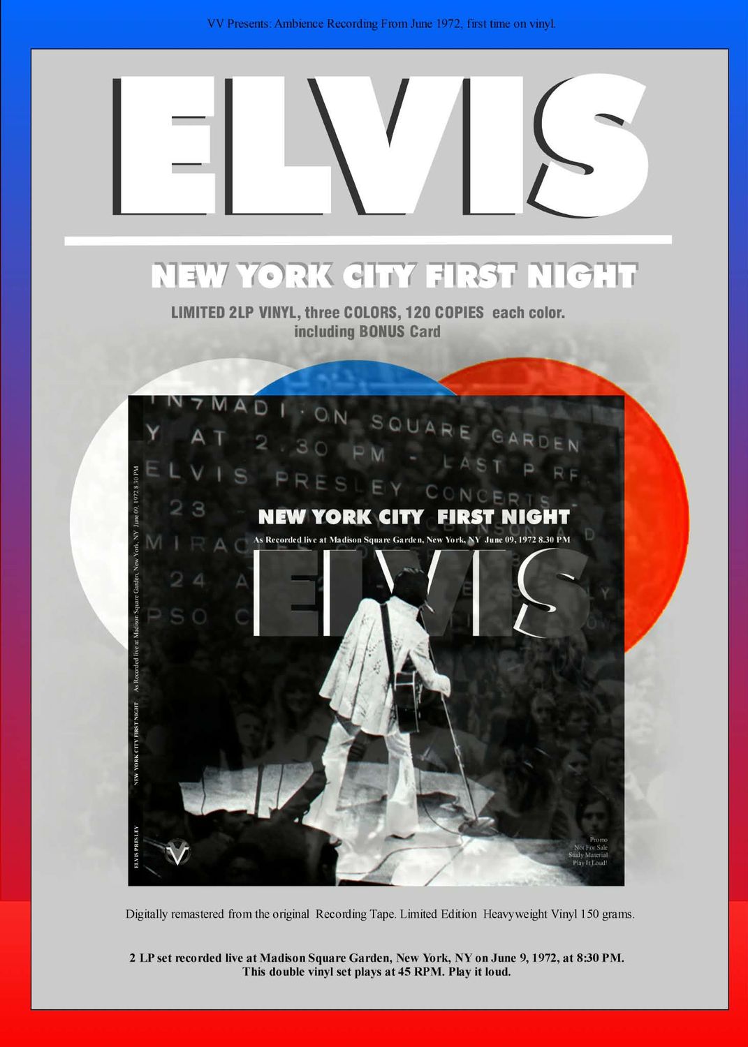 New York City First Night -2LP BLUE VINYL