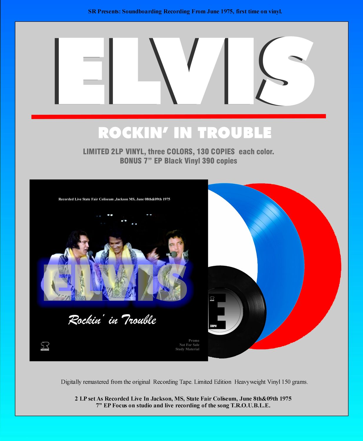 ​Rockin’ in Trouble-2 LP  Blue Vinyl +EP